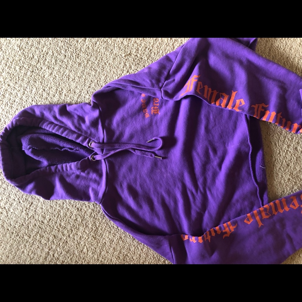 Purple cropped hoodie!